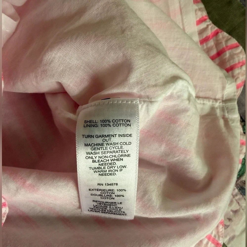Vineyard Vines Pink Striped Sleeveless Dress Girls Size 7 - Picture 3 of 8